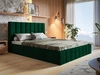 Łóżko tapicerowane z pojemnikiem i stelażem Siena 160x200 zielony
