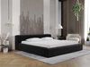 Łóżko tapicerowane z pojemnikiem i stelażem 180x200 Lipari Czarny