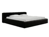 Łóżko tapicerowane z pojemnikiem i stelażem 140x200 Lipari Czarny