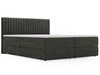 Łóżko kontynentalne z pojemnikiem na pościel 180x200 Marbella ciemnoszare