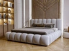 Łóżko tapicerowane z pojemnikiem i stelażem 120x200 Averia Szary