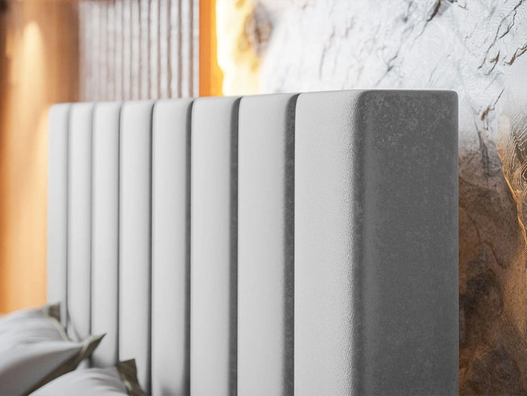 Łóżko tapicerowane z pojemnikiem i stelażem Siena 120x200 zielony