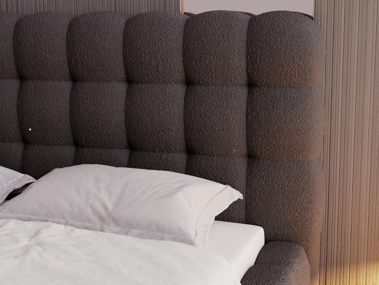 Łóżko tapicerowane z pojemnikiem i stelażem 160x200 Twist Czarny