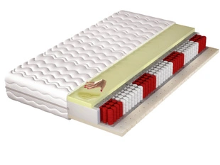 Materac kieszeniowy multipocket z pianką termoelastyczną oraz lateksową Vilo 200x200