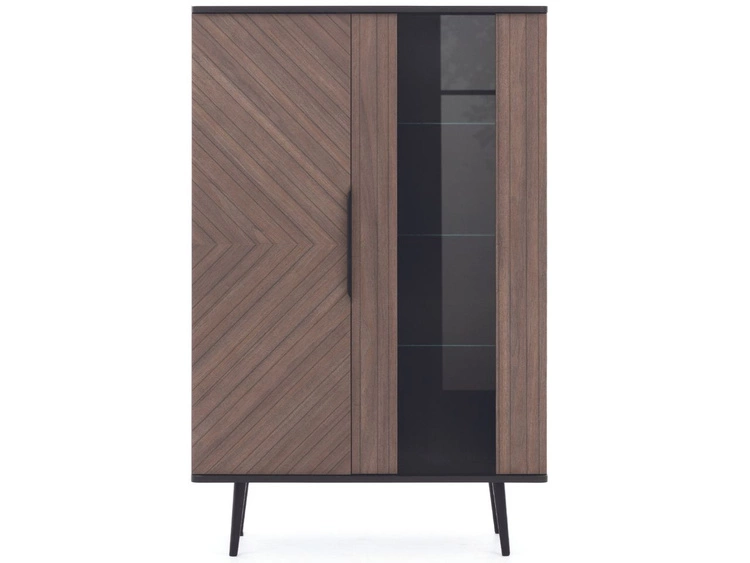 Witryna stojąca do salonu Nemi Brązowa
