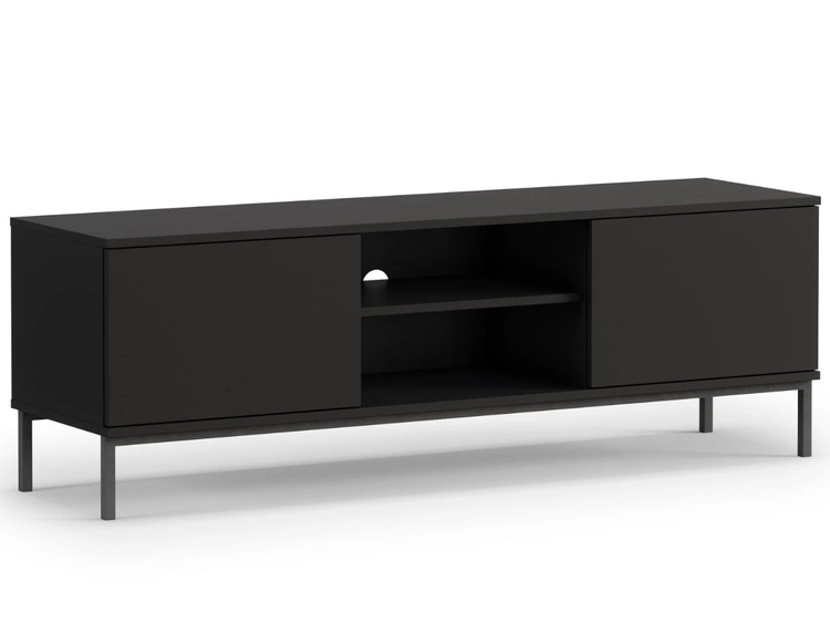 Szafka pod telewizor z drzwiczkami Soroko Czarna