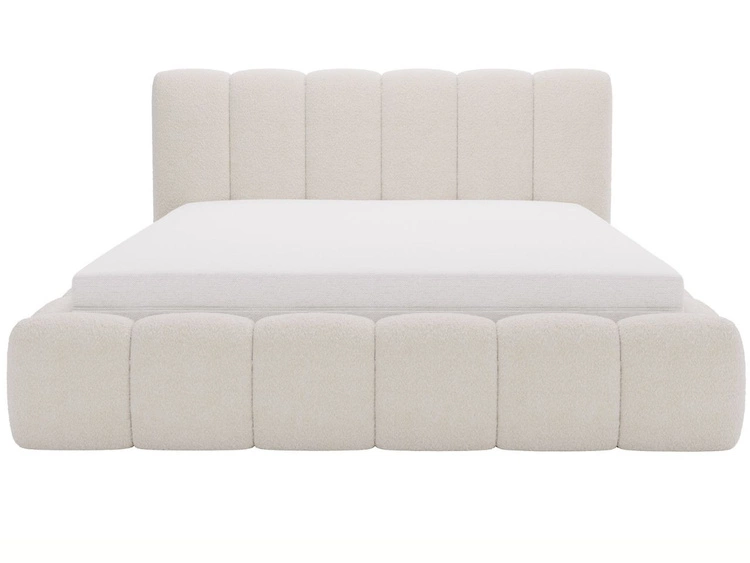 Łóżko tapicerowane z pojemnikiem i stelażem 180x200 Cloud beżowe