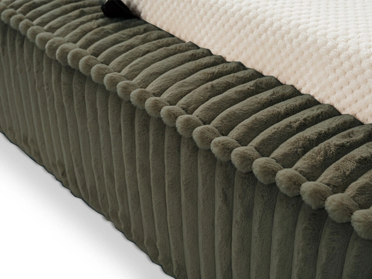 Łóżko tapicerowane z pojemnikiem i stelażem 160x200 Lago Zielone