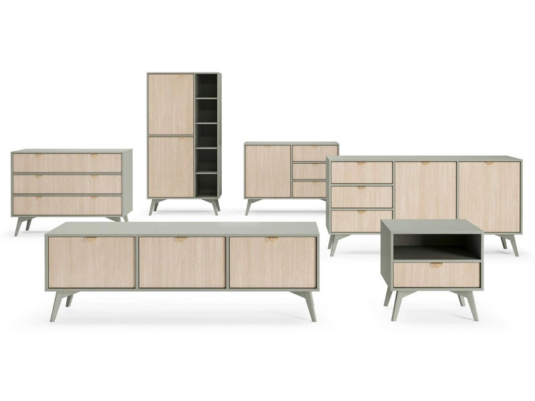 Komoda z drzwiami i szufladami 106 cm Modena Eukaliptus