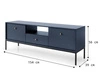 Szafka pod telewizor z szufladami i drzwiczkami na czarnych nóżkach Amor Granatowa