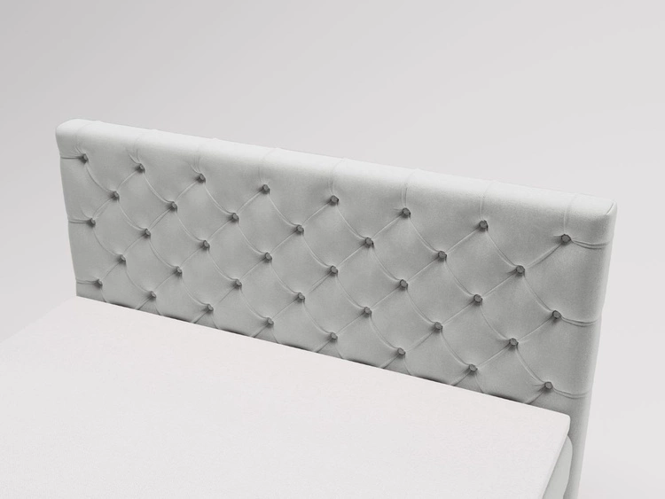 Łóżko kontynentalne z pojemnikiem na pościel 180x200 Montego Jasnoszare