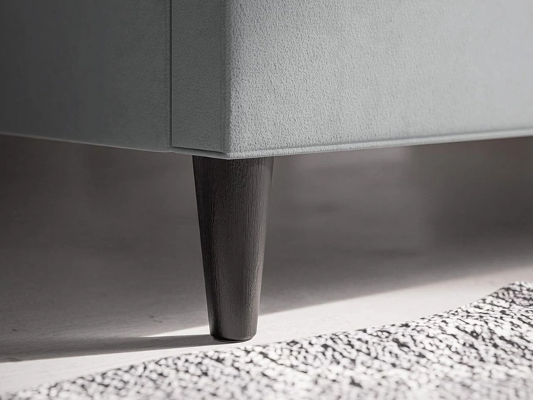 Łóżko tapicerowane ze stelażem 120x200 Luxe Ciemny niebieski