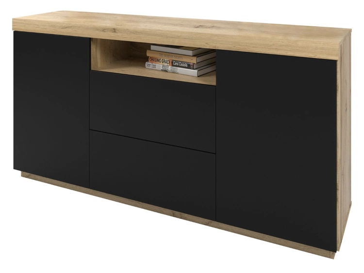 85 cm \ Czarny mat || Dąb wotan