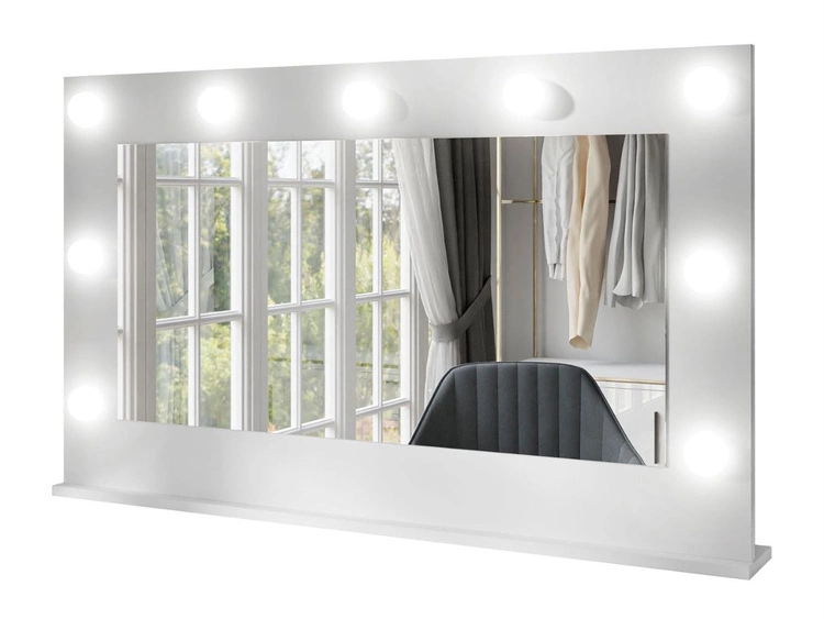 Lustro z oświetleniem do sypialni LED Melo białe