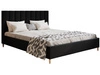 Łóżko tapicerowane ze stelażem 180x200 Snazi Czarne