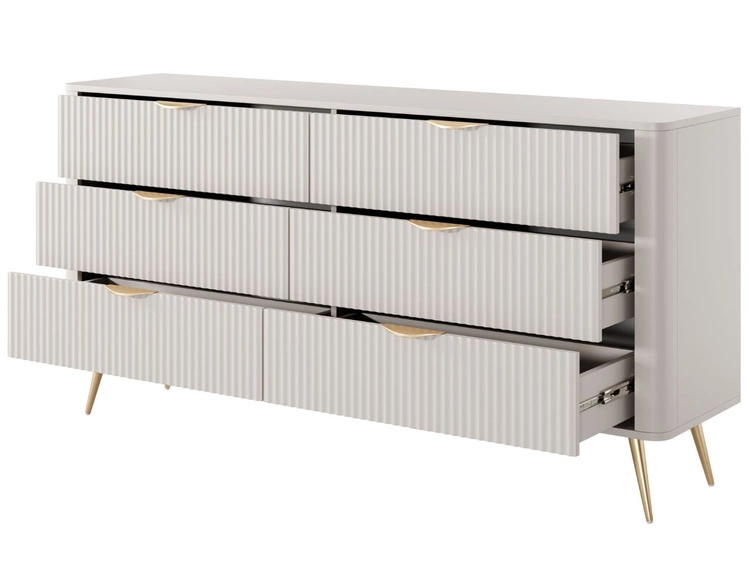 Komoda z 6 szufladami Latina Beżowa