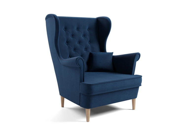 Fotel na nóżkach Oslo II Ciemny niebieski