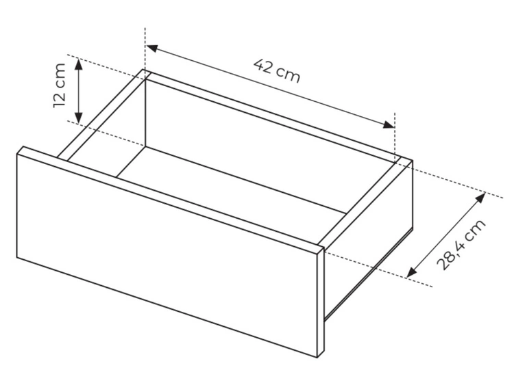 Komoda z drzwiami i szufladami 150 cm Loara Czarna, Dąb Evoke