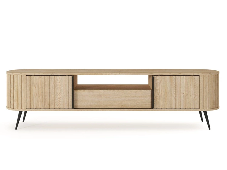 Szafka RTV pod telewizor z drzwiami przesuwnymi Passione Dąb Cremona