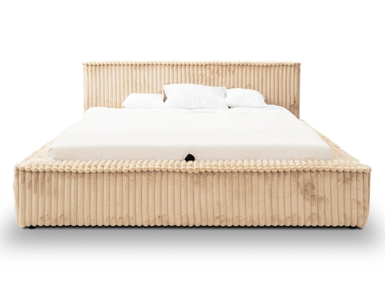 Łóżko tapicerowane z pojemnikiem i stelażem 180x200 Lago Beżowe