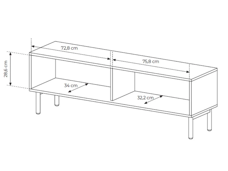 Szafka RTV z drzwiami 154 Gradimento Dąb Cremona