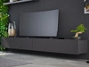 Zestaw szafek pod telewizor z drzwiczkami 300 cm Czarna