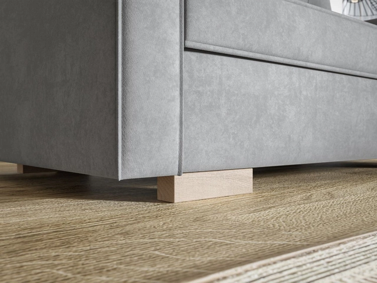 Kanapa z funkcją spania i pojemnikiem na pościel Pori szara