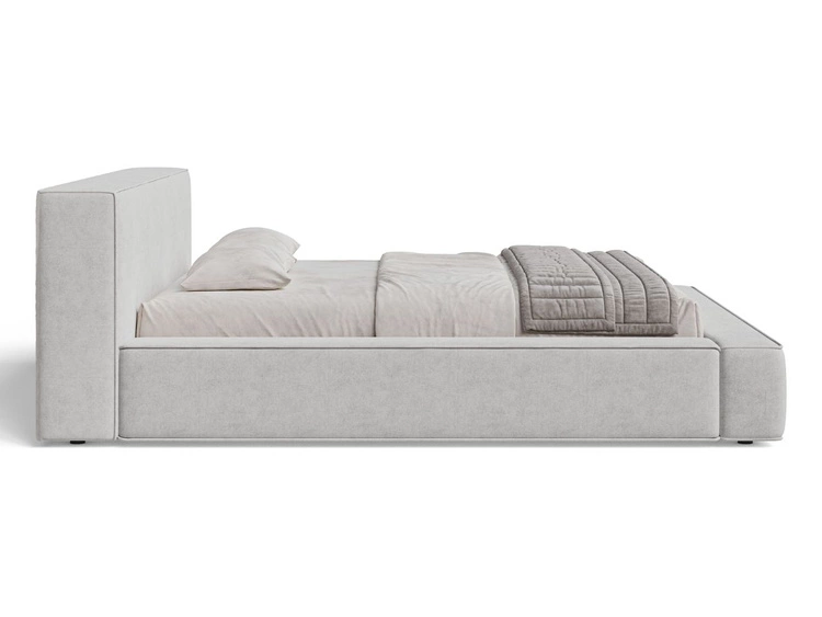 Łóżko tapicerowane z pojemnikiem i stelażem 180x200 Mali Szare