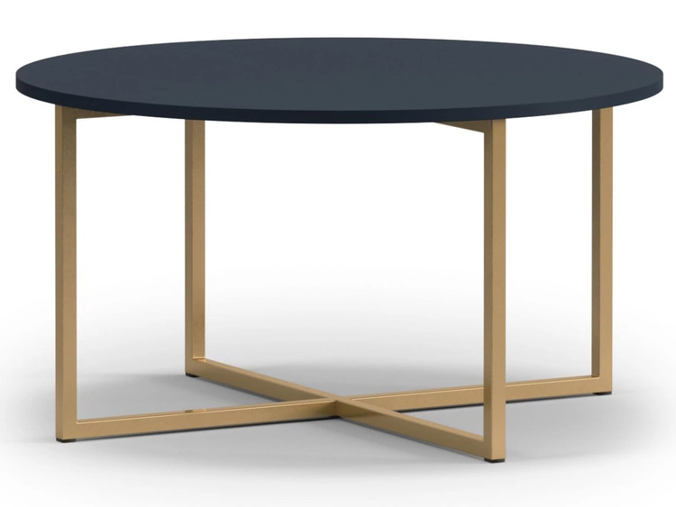 Okrągły stolik kawowy Fallon Granatowy