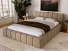 Łóżko tapicerowane z pojemnikiem i stelażem 160x200 Alicante Brązowe