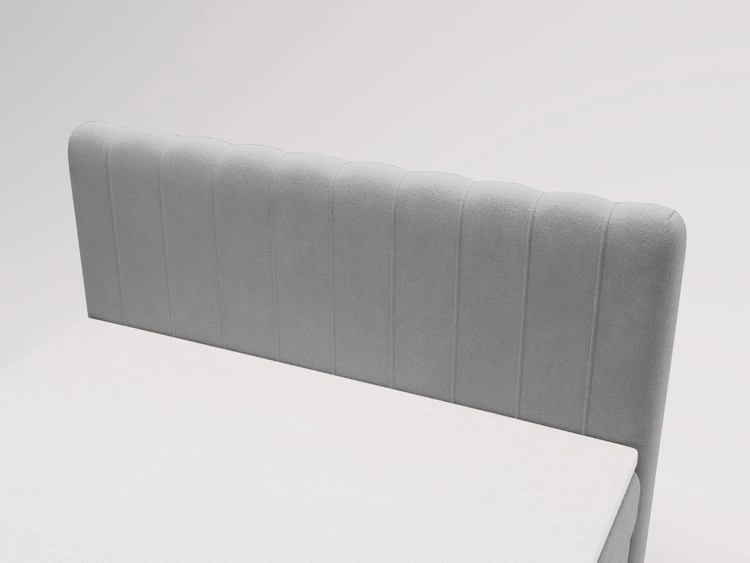 Łóżko kontynentalne z pojemnikiem na pościel 160x200 Osteno Szare