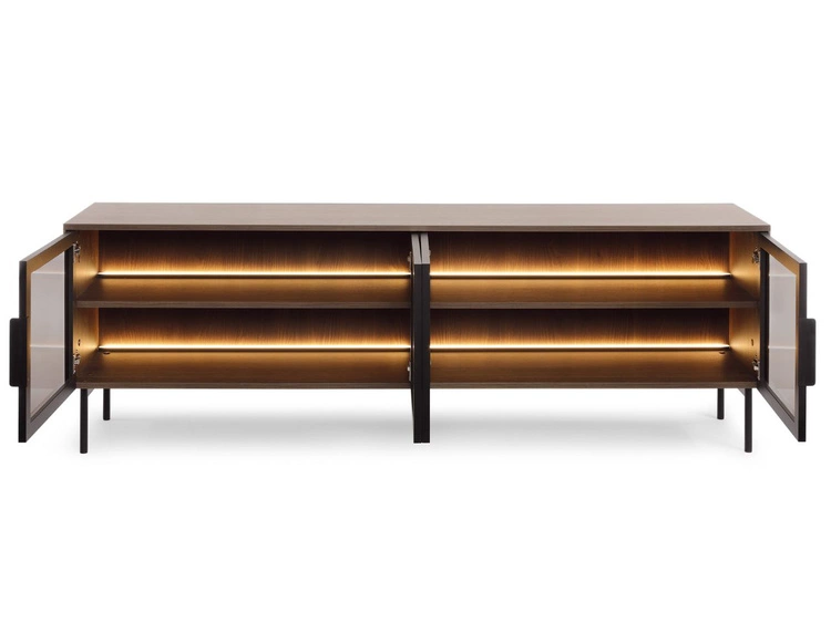 Szafka RTV z czterema drzwiami Lumina Dąb Dunin