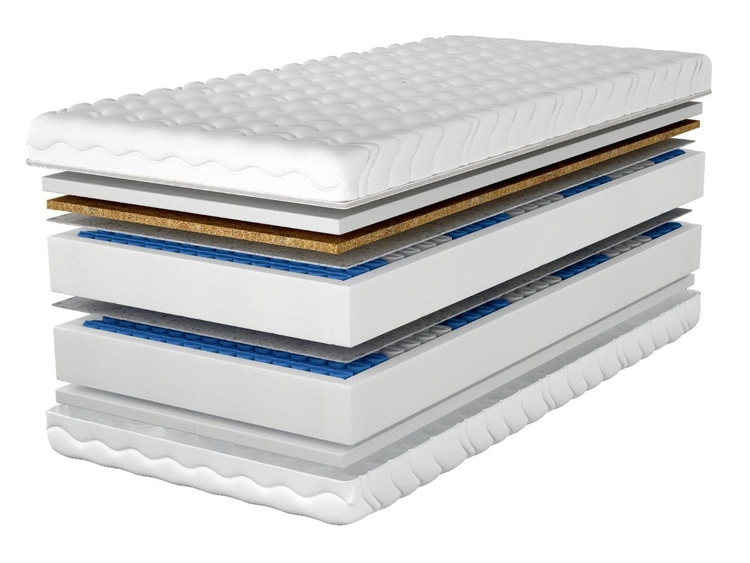 Materac kieszeniowy pocket z matą kokosową i pianką poliuretanową Cevani 120x200