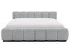 Łóżko tapicerowane z pojemnikiem i stelażem 200x200 Cloud Low szare