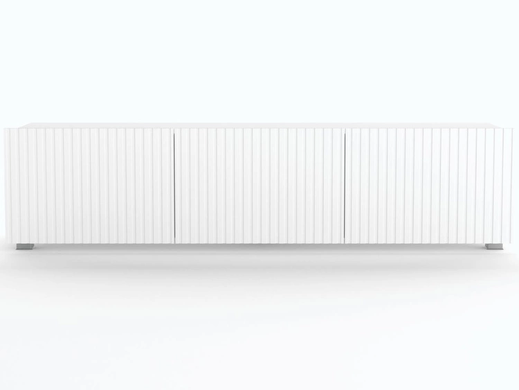 Zestaw szafek pod telewizor z drzwiczkami 300 cm Biała