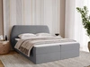 Łóżko kontynentalne z pojemnikiem na pościel 140x200 Bogota Ciemnoszare