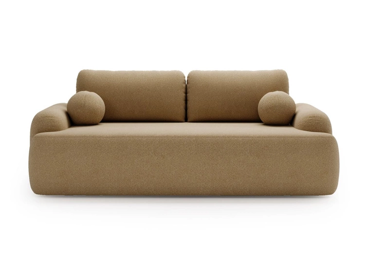 Kanapa z funkcją spania i pojemnikiem Aurio Jasnobrązowa