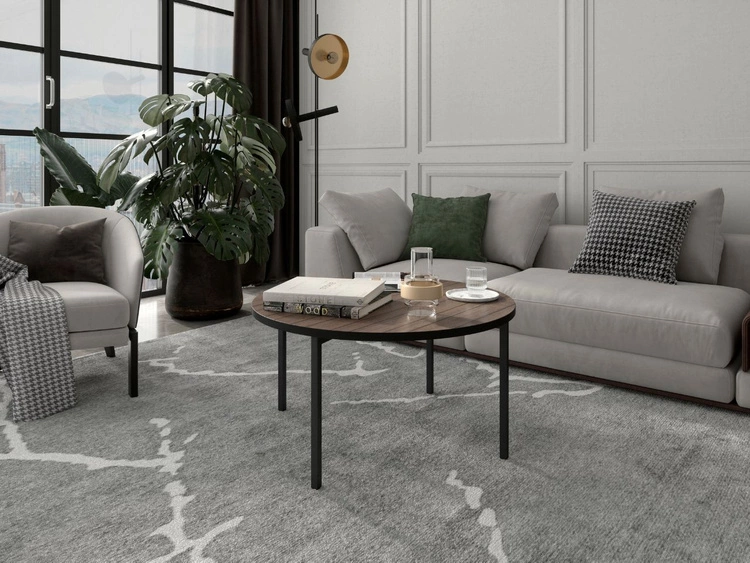 Okrągły stolik kawowy Sevilla Ciemny brązowy