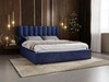 Eleganckie łóżko tapicerowane 160x200 Roma Ciemnoniebieskie