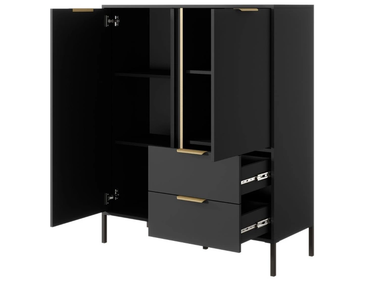 Komoda z drzwiami i szufladami Drino Antracyt