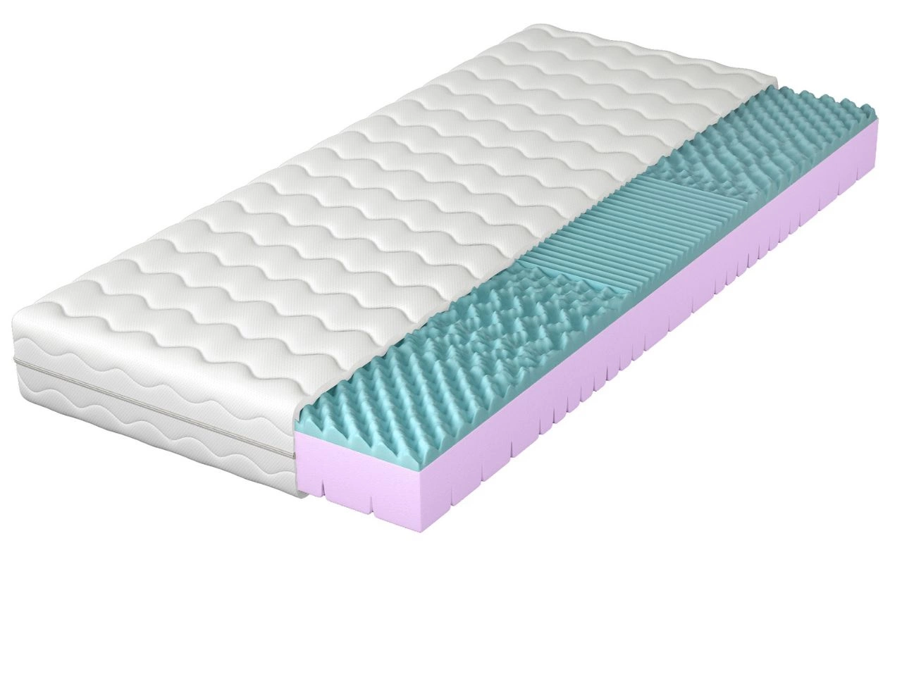 Materac piankowy z pianką profilowaną Talia 100x200