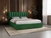 Łóżko tapicerowane z pojemnikiem i stelażem 120x200 cm Roma Zielone