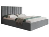 Łóżko tapicerowane z pojemnikiem i stelażem 120x200 Sesto szare
