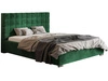 Łóżko tapicerowane z pojemnikiem i stelażem 120x200 Terra Ciemnozielone