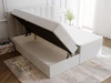 Łóżko kontynentalne z pojemnikiem na pościel 200x200 Mocca Szare