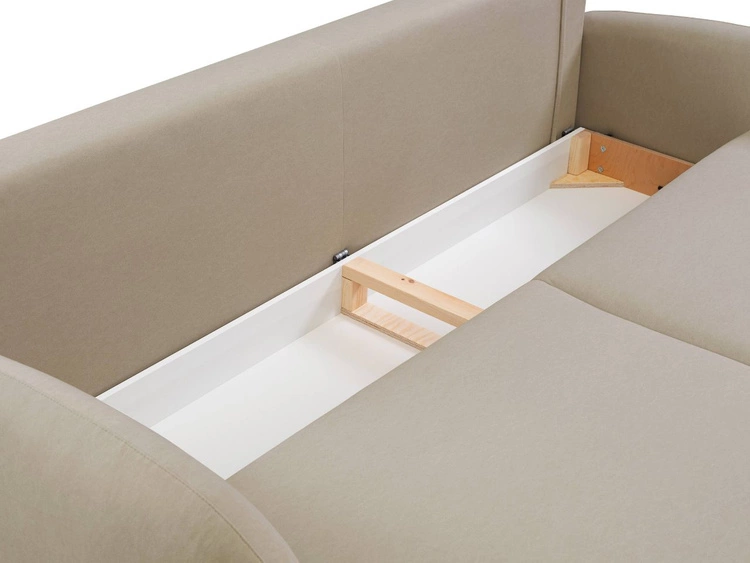 Kanapa z funkcją spania i pojemnikiem na pościel Alta Brązowa