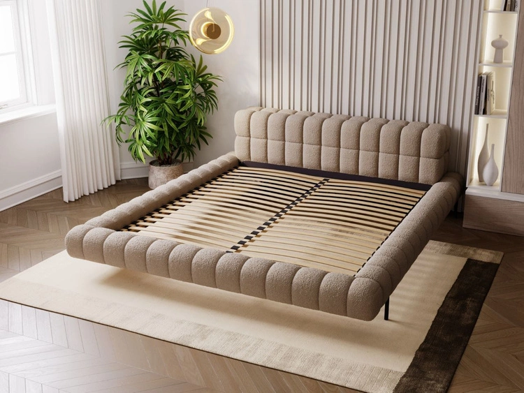 Łóżko tapicerowane ze stelażem 180x200 Imagine Brązowe