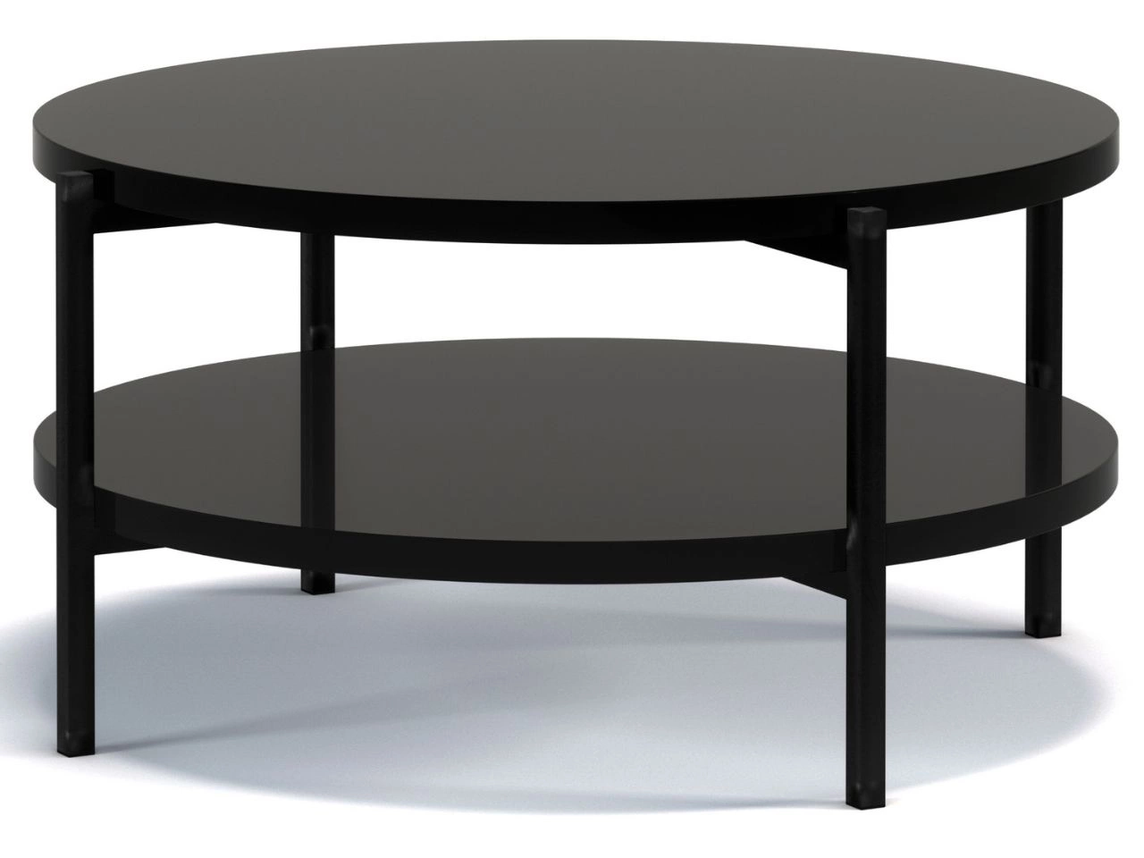 Podwójny Stolik kawowy Sevilla Czarny połysk