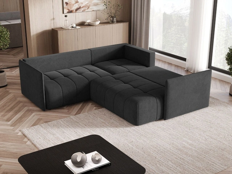 Narożnik L uniwersalny z funkcją spania i pojemnikiem Ardi L Antracytowy