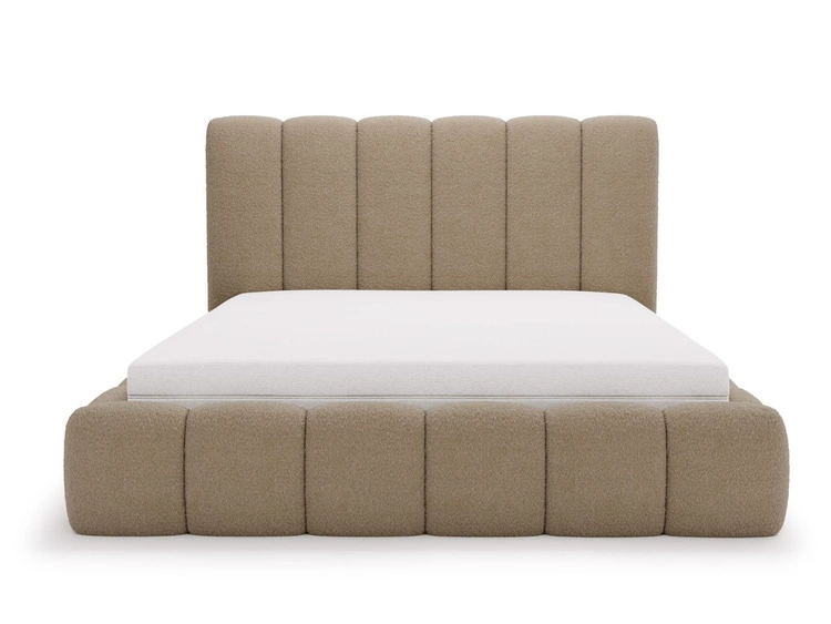 Łóżko tapicerowane z pojemnikiem i stelażem 200x200 Imperial Brązowy